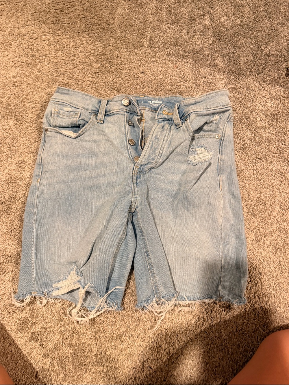 Old Navy Light Wash Distressed Denim Shorts